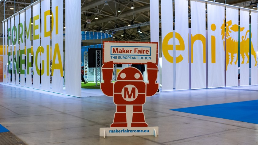 Cardboard cutout at Maker Faire 2023